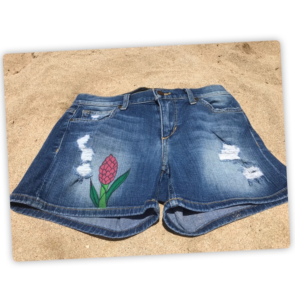 Cute Hand-painted ‘Awapuhi JOE’S JEANS Shorts!